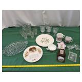 Lords Prayer Plate, Tray, Glasses, Salt Tray &