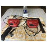 MILWAUKEE 12 VOLT BATTERY CHARGERS,