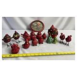 Cardinal Clock,  S&P Shakers, Figurines