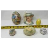 Marble Egg, Hand Painted Eggs, & Planter