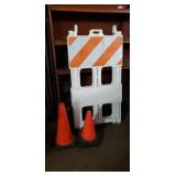 Folding plastic Barracade, traffic Cones