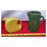 Oxford Ware Yellow Pitcher & McCoy Green Pitcher