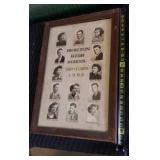 Framed 1952 Brocton High School Seniors