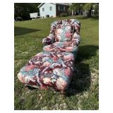 Baker Furniture Arm Chair & Ottoman with Matching