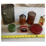 Old Cans Aircraft Oil, Tape, Lighter Fluid ,