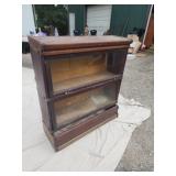 Antique two section Oak bookcase rough shape