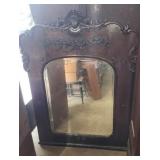 58 x 46 x 2.5 Antique Oak Beveled Mirror