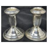 Sterling Silver Weighted Candle Stick Holders