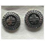 925 Sterling Silver Navajo Earrings 4.49 Grams