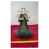 17.5" Metal & Cloth TABLE TOP ANGEL w/ JEWELED