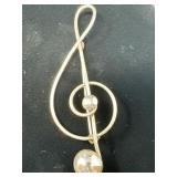 Lang Sterling Silver Music Treble Clef Brooch