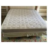 King Size Mattress, Box Springs and Frame (stain