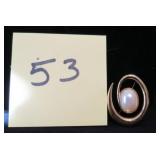 MONET LG CIRCLE GOLD TONE BROOCH