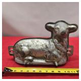 Vintage cast aluminum lamb cake mold