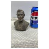 Vintage Abraham Lincoln Bust Metal Bronze Finish