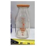 Marble Farms Half pint milk bottle