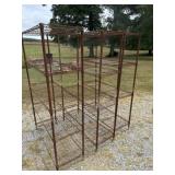 74x48x18 Metal Storage Racks Rusted x3