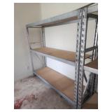 Steel adjustable shelving  77" long  34" deep