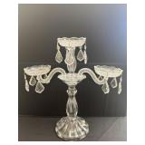 Vintage Large 3 Arm Crystal Candelabra 13 Prisms