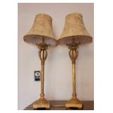 32" Tall Candle Stick Lamps