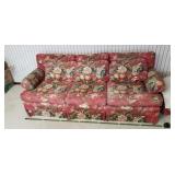 LT Designs Floral Three Cushion Couch with foot