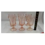 Pink Depression Glass Goblets