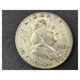 1958-D Franklin Silver Half Dollar