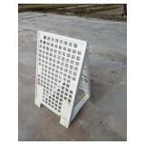 A FRAME SIDEWALK SIGN STAND, PLASTIC