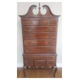 Mahogany Highboy Dresser 74.5inX36inX19.5in