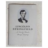 Lincoln Springfield book and brief history 1938