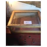 Oak Display Case Glass Good 23 x 18 x 7