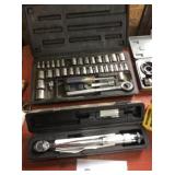 Socket set, torque wrench, more