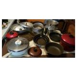 Pots and pans w lids includes nice T Fal w lid