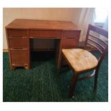 Wooden Desk And Chair