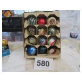 VTG SHINY BRITE GLASS CHRISTMAS ORNAMENTS