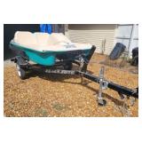 Waterwheeler MKV Boat with Haul Rite Boat Trailer