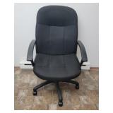 Black Fabric Covered Office Chair