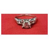 14k Diamond Wedding Ring  Size 8 3.44g