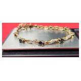 .925 Gold Toned Tennis Bracelet  9.18g