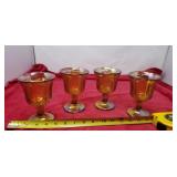 Carnival Glassware Wine Glasses grape pattern