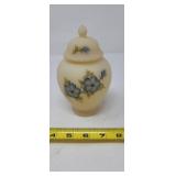 Fenton Vintage Custard Glass Urn Hand Painted