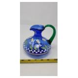 Fenton Cobalt Rib Pitcher "Designer Showcase"