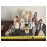 Fenton Handpainted Nativity Family , Wise Men ,