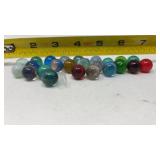 24-Vintage Clear Glass Marbles