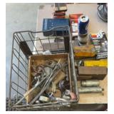 Metal Crate with Bushing Puller, Muffler Clamps,