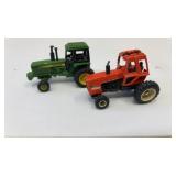 2-Vintage ERTL Tractors, John Deere and Allis