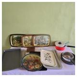 Pans, cookie sheets and serving trays