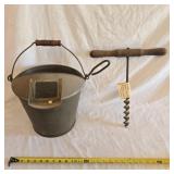 Strainer bucket,auger