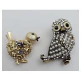 Owl, Bird Pins