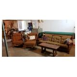 3 Cushion Couch,  chair Rocker and coffee table,